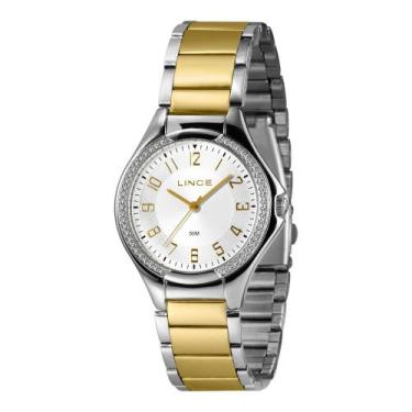 Imagem de Relógio Urban Feminino Analógico Lince LRTJ157L38 Misto, Prata/Dourado