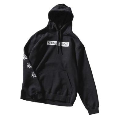 Imagem de Moletom Volcom Canguru Dual Stone WT24 Masculino Preto, GG, Preto