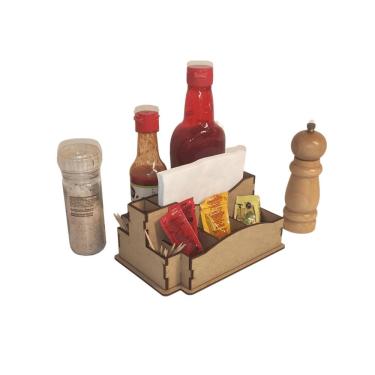 Imagem de Porta Guardanapo e Sachê em Mdf Kit 10 Unidades Cru 3mm para Mesa Posta Desmontado Lenobre