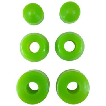 Imagem de Kit Amortecedores De Skate Completo 6 Peças Dureza 95A Lyons Cor:Verde