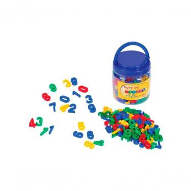 Imagem de Brinquedo Educativo Pote com Números 105 Peças em Plástico Sonho de Criança