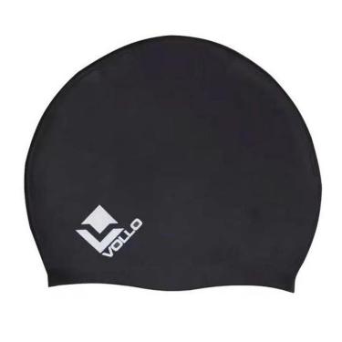 Imagem de Touca de Natação Vollo Hidroginástica Silicone Adulto Maior Durabilidade Protege os Cabelos Preto Vollo Sports
