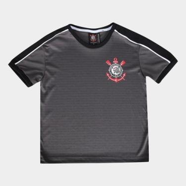 Imagem de Camisa Infantil Corinthinas - Braziline, Chumbo, 14A