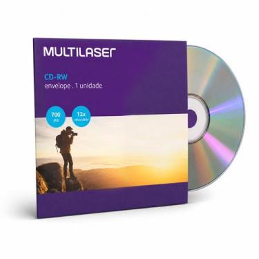 Imagem de 10 Mídias CD-RW Multilaser 12x Com Envelope CD037