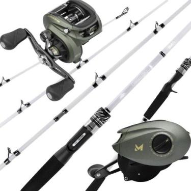 Imagem de Kit Pesca Carretilha Forza Drag 10kg Vara Makis Garbus IM8 Lado da Man