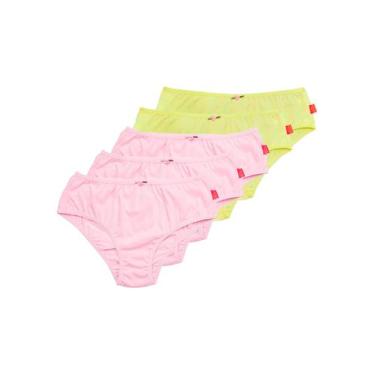 Imagem de Kit com 5 Calcinhas Infantil Sanny 222962, Rosa, 4
