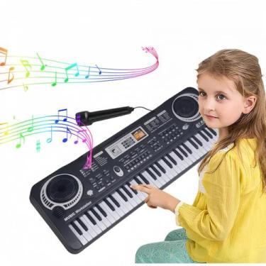 Imagem de Piano teclado elétrico portátil semart de 61 teclas para crianças