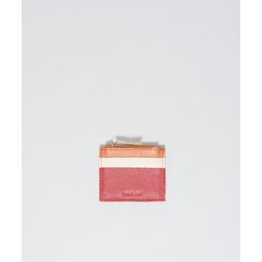 Imagem de Porta Cartao Tricouro - Vermelho/Off White - Soulier, Vermelho, Off wh