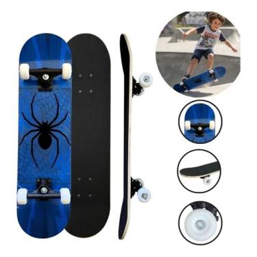 Imagem de Skate Infantil 31 Polegadas Shape Teia Madeira 79cm Rodas 50mm Rolamen