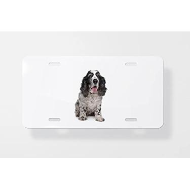 Imagem de Capa para placa de licença English Cocker Spaniel – Capa para placa de carro – Capa para placa de carro 15 x 30 cm