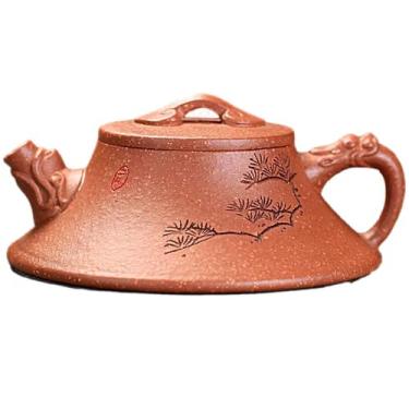 Imagem de Conjunto de chá feito à mão com padrão de pinheiro de argila roxa Yixing de 100 ml