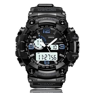 Imagem de Relógio Digital Masculino Camuflado Militar Tela Led Relógio de Pulso Esportivo A Prova D'água Multifuncional (C2)