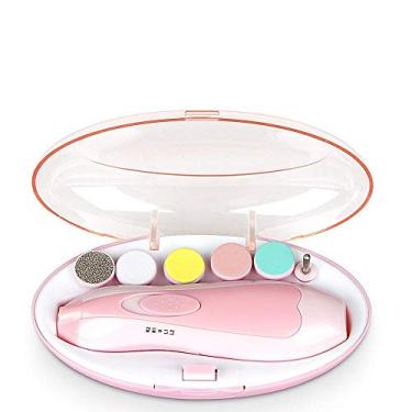 Imagem de KITVTOPC Cortador de unhas para bebês 6 em 1 Safe cortador de unhas elétrico para bebês, kit de lixa para bebês, cabeças de reposição adicionais, unhas e dedos do pé da criança recém-nascida (Pink)