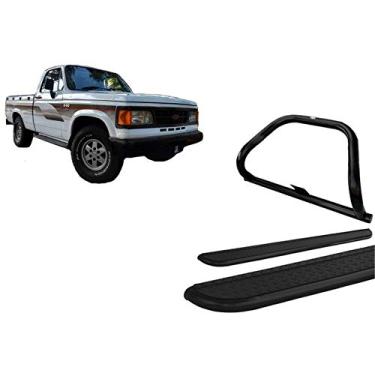 Imagem de Kit quebra mato s/barra+estribo chapa aço preto D20