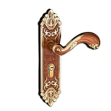 Imagem de Fechadura de porta de alumínio estilo europeu para quarto e decoração de casa