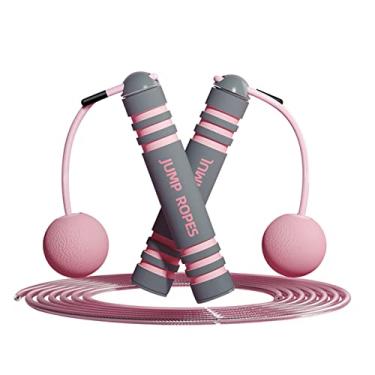Imagem de Pular corda crianças adultos corda de salto sem fio corda de velocidade ponderada para treinamento de fitness boxe emagrecimento Corda de pular,Cordas para pular sem fio,Masculino Fitness Jump Rope,Corda de velocidade de treino,Corda de salto feminino Pink