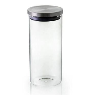 Imagem de Pote Hermético Borossilicato Tampa Prata 1,3L - Mimo Style