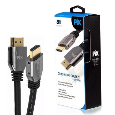 Imagem de Cabo HDMI 2.1 8K HDR Ultra HD Dinâmico 1,5 Metros Gold Pix 018-2121 Gamer