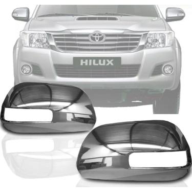 Imagem de Par Capa Retrovisor Hilux Sw4 2012 2013 2014 2015 Cromado