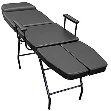 Imagem de Maca 3 Posições Bi-Perna Preta Com Apoio de Braço