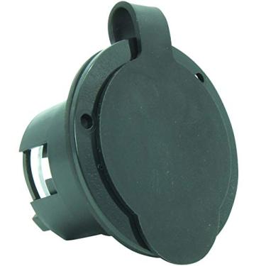 Imagem de Journeyman-Pro 2715, NEMA L14-30 plugue gerador de entrada flangeado, 30A 125/250 volts, tomada receptáculo de bloqueio, grau industrial preto, uso de soldagem de aterramento 7500 watts, With Waterproof Cover