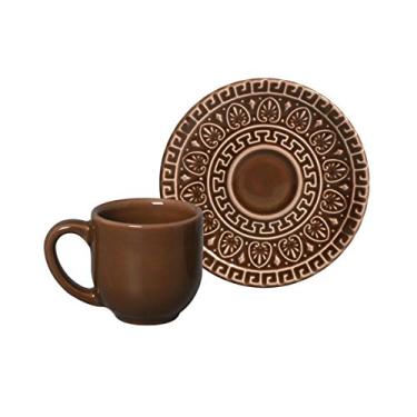 Imagem de Porto Brasil Conjunto com 6 Xícaras de Café com Pires Greek Cacau 112ml