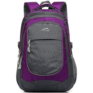 Imagem de Mochila para escola, faculdade, estudante, viagem, negócios, caminhada, adequada para notebook de até 15,6 polegadas, Purple a, 18.9"x12.2"x7.5"