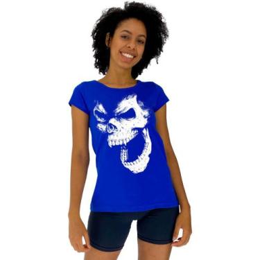 Imagem de Camiseta Babylook Feminina Mxd Conceito Monkey Skull Caveira Macaco