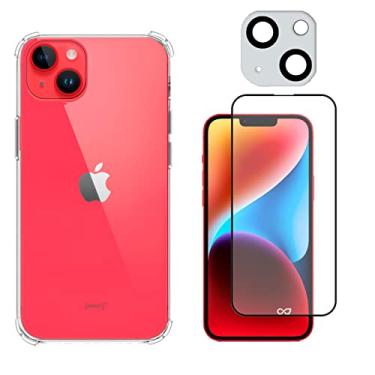 Imagem de KIT Armor Capa Space Para iPhone 14 PLUS (Tela 6.7)+ Película De Vidro 3D + Película de Câmera, PROTEÇÂO COMPLETA (C7COMPANY)
