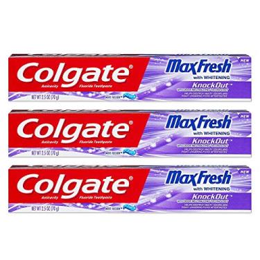 Imagem de Colgate Pasta de dente Max Fresh Knockout, 75 g, pacote com 3