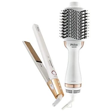 Imagem de Kit de Beleza Escova Secadora Philco + Prancha PKT3100 Diamond Tourmaline Íon 220V