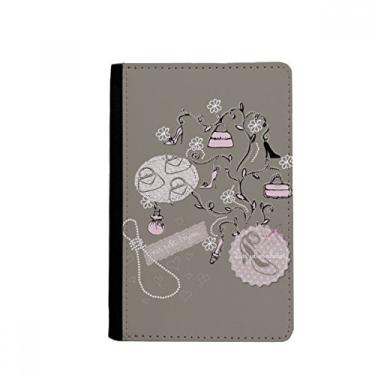 Imagem de Sapatos de salto alto bolsa de flores padrão porta-passaporte Notecase Burse capa carteira porta-cartão, Multicolor