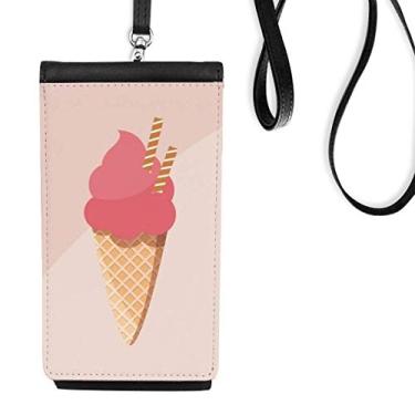 Imagem de Bolsa carteira para celular Biscuits Egg Cone Red Ice bolso preto