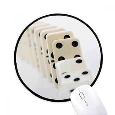 Imagem de DIYthinker Gambling Pai Gow Dominoes Photo Mouse Pad Desktop Office Tapete Redondo para Computador