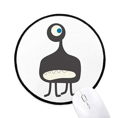 Imagem de DIYthinker Universo e Alien Monster Mouse Pad Desktop Office Tapete redondo para computador