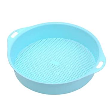 Imagem de Fenteer Peneira de Plástic 3mm Peneira de Jardim de, Azul