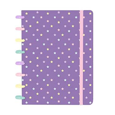 Imagem de Caderno Disco IsCool Inteligente A5 Candy Estrelas Roxo