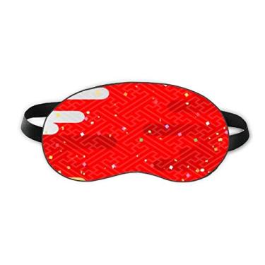 Imagem de Clouds Geometry Red Pattern Japan Sleep Eye Shield Soft Night Vlindfold Shade Cover