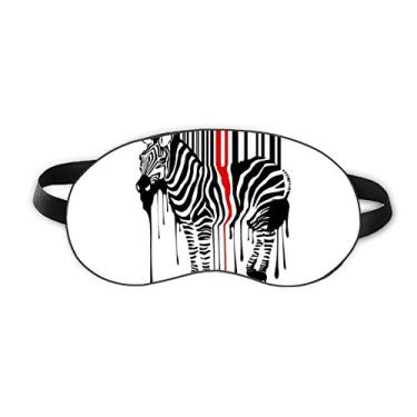 Imagem de Preto vermelho listrado Code Graffiti Pinto Sleep Eye Shield Soft Night Vlindfold Shade Cover