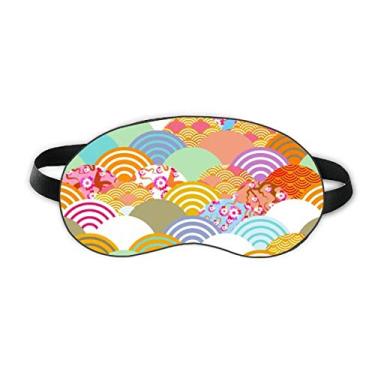 Imagem de Geometry Squama Flowers Pattern Japan Sleep Eye Shield Soft Night Vlindfold Shade Cover