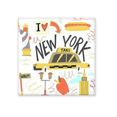 Imagem de Azulejo de cerâmica brilhante Illistration America New York City Liberty Illistration