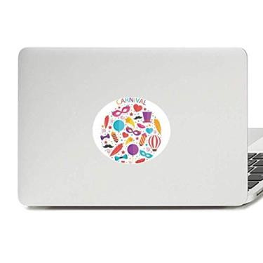 Imagem de Máscara de laço balão Brasil Carnaval Vinil Emblema Adesivo Laptop Adesivo Notebook Decalque