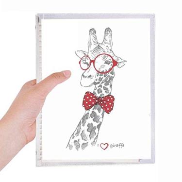 Imagem de Caderno de girafa bonito com folhas soltas e diário recarregável, artigos de papelaria
