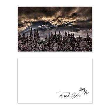 Imagem de Céu de pinheiro branco céu escuro cartão de agradecimento aniversário lembrança casamento agradecimento
