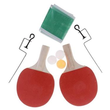 Imagem de Inzopo Ping Pong Paddle – Pacote com 2 raquetes de tênis de mesa premium, 3 bolas de jogo profissionais, bastão de borracha giratório, kit de raquete de treinamento/recreativo – Cor 3, 250 x 150 x 5 mm