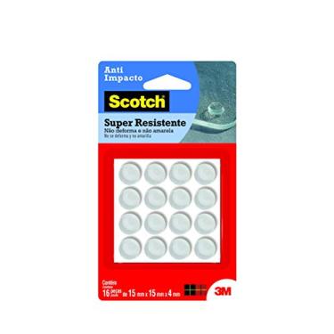 Imagem de 3M, Protetor Anti-Impacto Scotch, Redondo, Transparente, Grande, 16 Unidades
