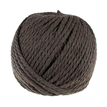 Imagem de Carretéis de corda de algodão colorido – 5 mm de diâmetro e 50 m de comprimento – Ótimo para artesanato faça você mesmo – faça macramé artesanal – macio ao toque e super versátil, Dark Chocolate, 50 Meters