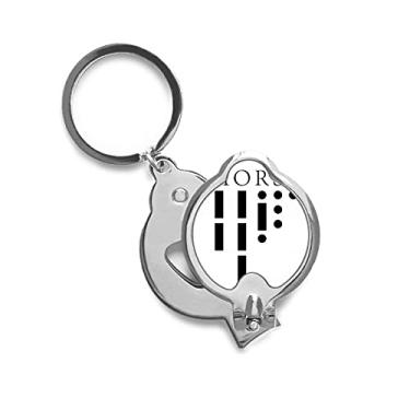 Imagem de Morse Code — Cortador de unhas de dedo com representação de linhas pontuais em aço inoxidável