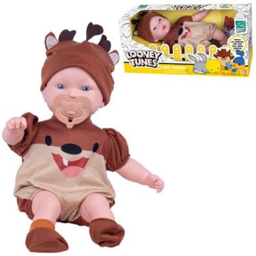 Imagem de Boneca Bebê Reborn Looney Tunes Baby - Taz Mania -Super Toys