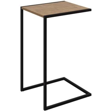 Imagem de Mesa Lateral Retangular Artesano 64 cm (altura) em MDP Vermont Estrutura Metálica em Aço Preta